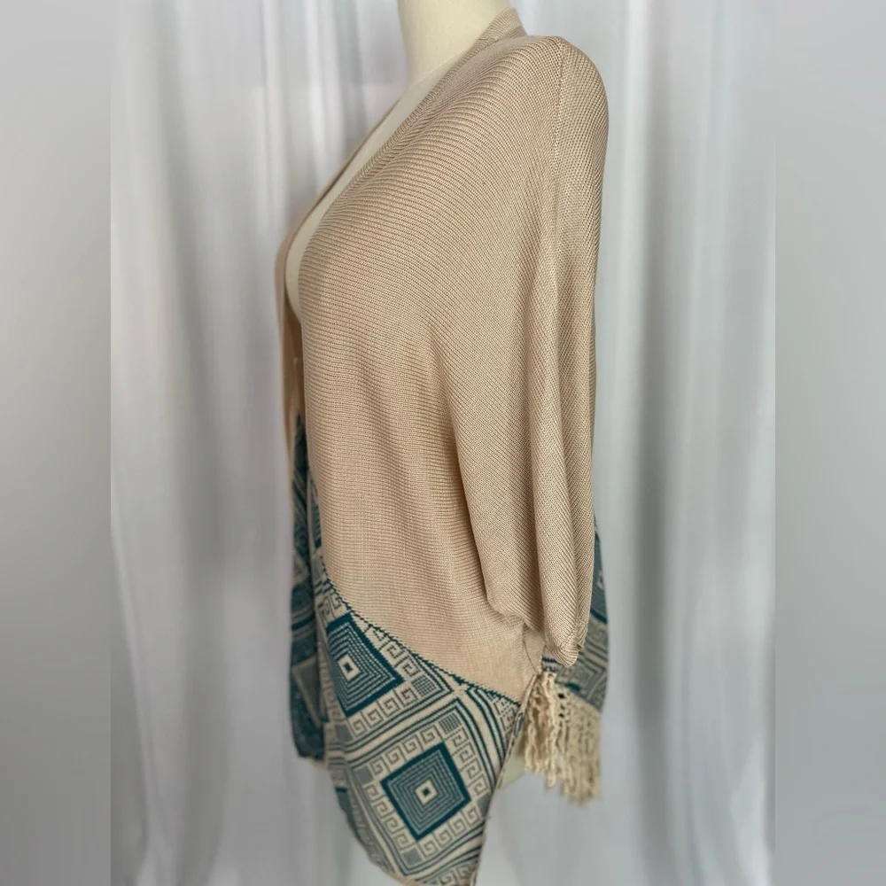 Umgee Boho Crochet Back Fringe Kimono Cardigan | Oversized (1157)